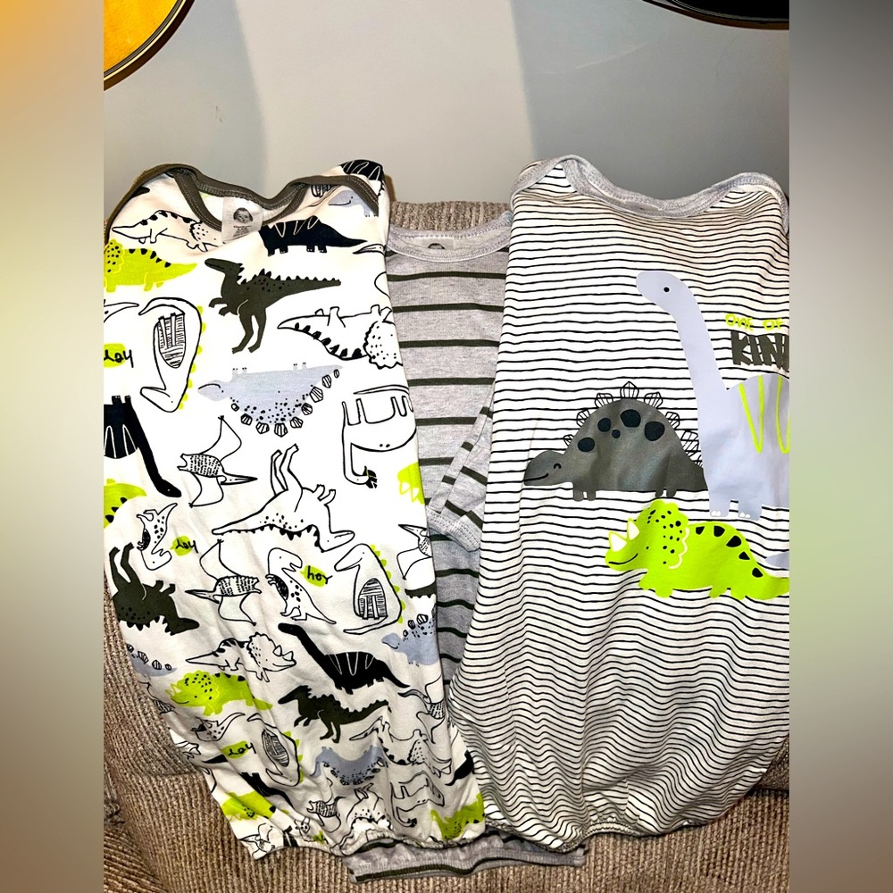 3 PACK 0-6 Months Nightgowns